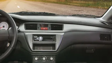 Vehicle dashboard on the road