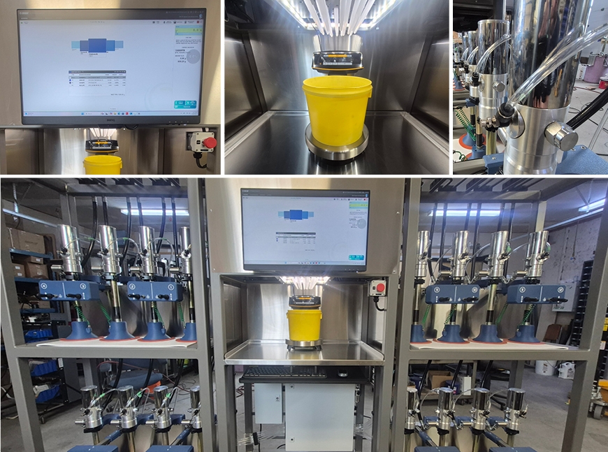 Collage of automated ink system