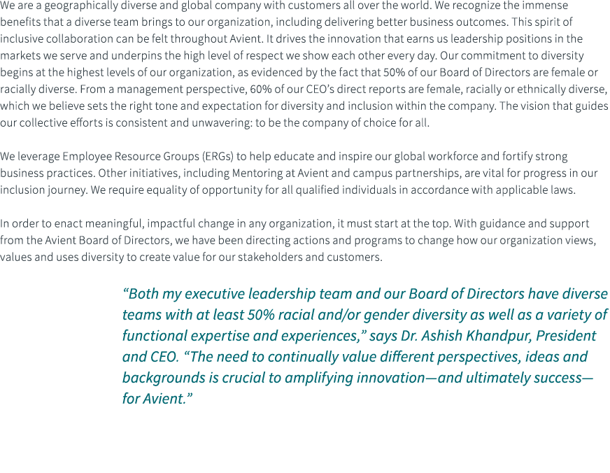 We are a geographically diverse and global company with customers all over the world. We recognize the immense benefi...
